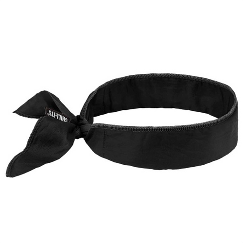 Ergodyne 6702 Black Evap. Cooling Bandana - Embedded Polymers - Tie Ergodyne 6702 Black Evap. Cooling Bandana - Embedded Polymers - Tie