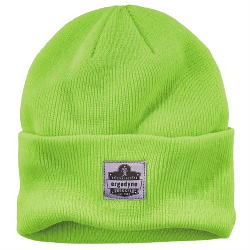 Ergodyne 6806 Lime 6806 Cuffed Rib Knit Beanie Hat Ergodyne 6806 Lime 6806 Cuffed Rib Knit Beanie Hat