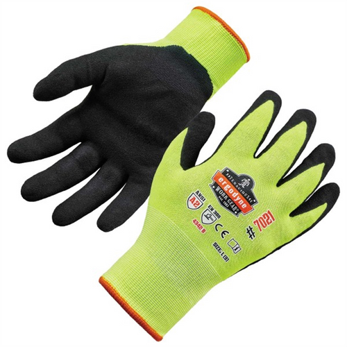 Ergodyne 7021 S Lime Nitrile-Coated Cut-Resis Gloves A2 Level WSX