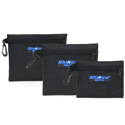 BluBird Work Gear - Multi - Purpose Clip - on Zippered Poly Bags, 3 Pack BluBird Work Gear - Multi - Purpose Clip - on Zippered Poly Bags, 3 Pack
