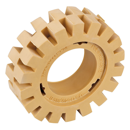 Dynabrade 4" (102 mm) Dia. x 1-1/4" (32 mm) Wide Beige Rubber Eraser Wheel Dynabrade 4" (102 mm) Dia. x 1-1/4" (32 mm) Wide Beige Rubber Eraser Wheel