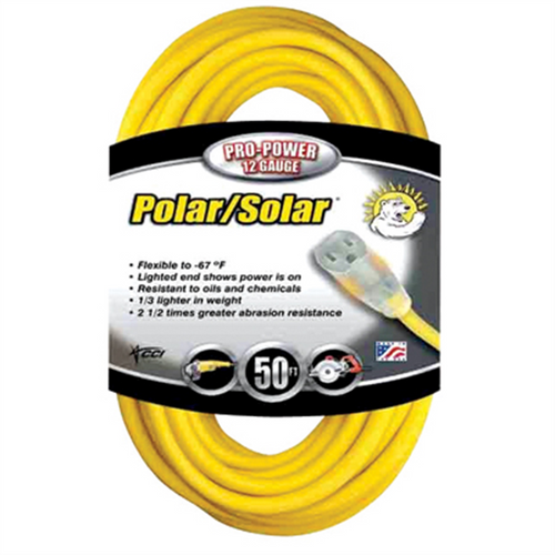 Coleman Cable 50 Foot Extension Cord Yellow Coleman Cable 50 Foot Extension Cord Yellow