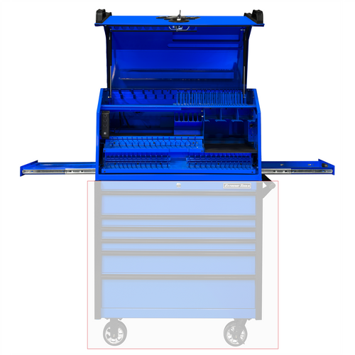 Extreme Tools PWS Series 41in W x 24in D Deluxe Extreme Portable Workstation, Gloss Blue - Chest Only