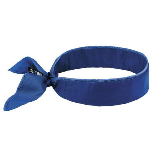 Ergodyne 6702 Solid Blue Evap. Cooling Bandana - Embedded Polymers - Tie Ergodyne 6702 Solid Blue Evap. Cooling Bandana - Embedded Polymers - Tie
