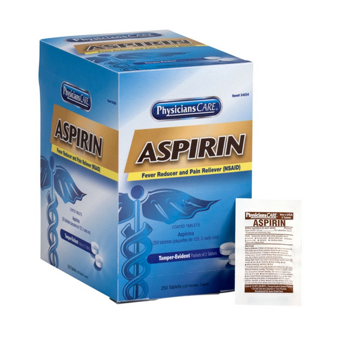 First Aid Only PhysiciansCare Aspirin 125x2/box First Aid Only PhysiciansCare Aspirin 125x2/box