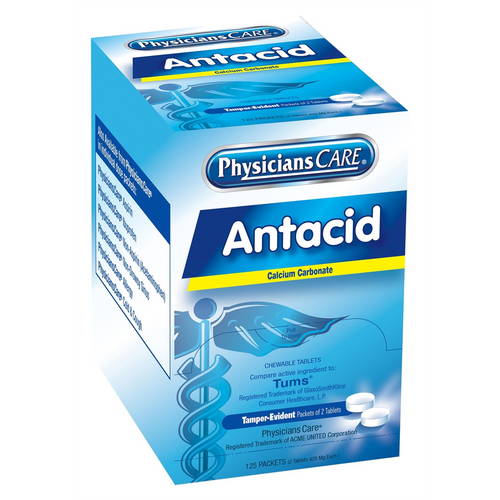 First Aid Only PhysiciansCare Antacid 125x2/box First Aid Only PhysiciansCare Antacid 125x2/box