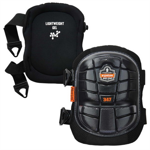 Ergodyne 347 Black Long Cap Lightweight Gel Knee Pads Ergodyne 347 Black Long Cap Lightweight Gel Knee Pads