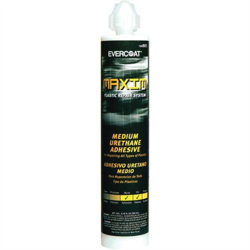 Fibre glass Evercoat MAXIM 100885 Medium Fast Urethane Adhesive, 250 mL Bottle, Beige, Liquid, 3 hr Curing Fibre glass Evercoat MAXIM 100885 Medium Fast Urethane Adhesive, 250 mL Bottle, Beige, Liquid, 3 hr Curing