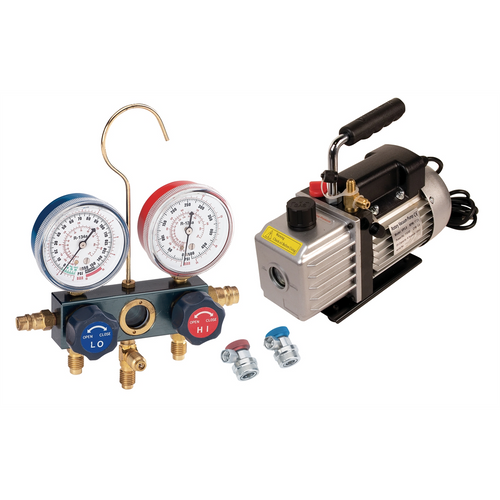 FJC VACUUM PUMP AND GAUGE SET FJC VACUUM PUMP AND GAUGE SET