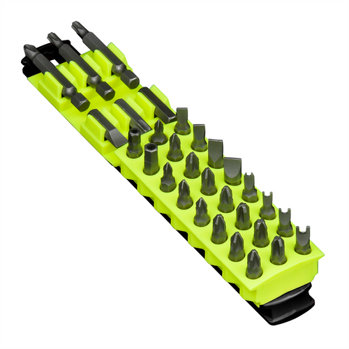 Ernst Mfg. 8" 30 Tool Magnetic Bit Buddy - Black/Hi-Viz
