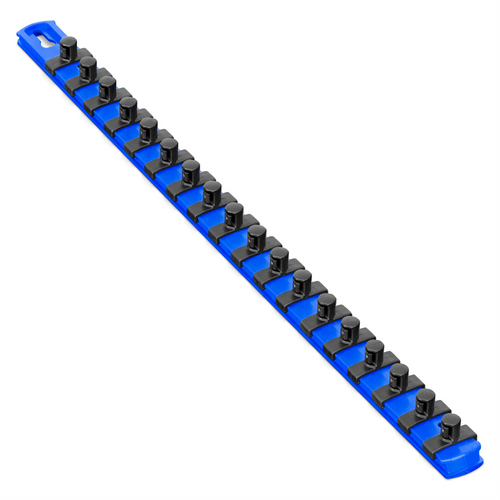 Ernst Mfg. 18&rdquo; Socket Organizer and 18 Twist Lock Clips - Blue - 3/8&rdquo;