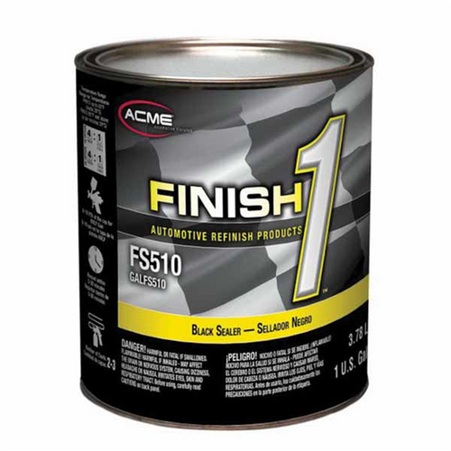 Finish 1 Automotive Refinish Products FS510-4 4.1 VOC Enamel Sealer Undercoat, 1 qt Can, Black