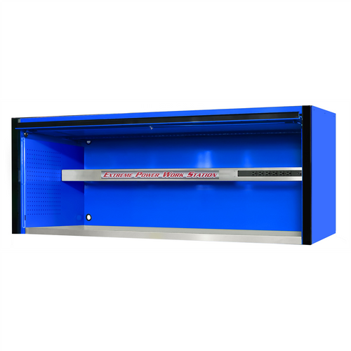 Extreme Tools EXQ Series 72"W x 30"D Professional Extreme Power Workstation Hutch  Blue w Black Handle