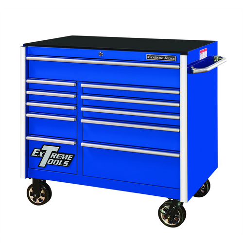 Extreme Tools Extreme Tools 41" 11-Drawer Roller Cabinet, Blue Extreme Tools Extreme Tools 41" 11-Drawer Roller Cabinet, Blue