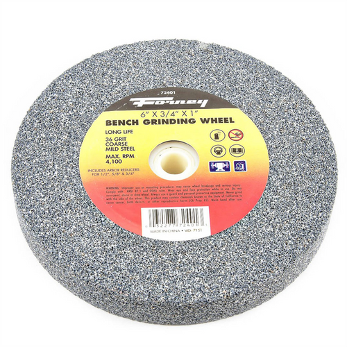 Forney Industries Bench Grinding Wheel, 6 in x 3/4 in x 1 in Forney Industries Bench Grinding Wheel, 6 in x 3/4 in x 1 in