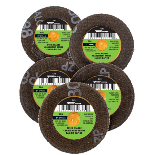 Forney Industries Quick Change Sanding Disc, 80 Grit, 2 in (5-pack of Forney 71745)