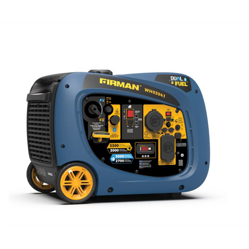 Firman Dual Fuel Inverter 3200/2900W Recoil Start Gasoline or Propane Powered Parallel Ready Portable Generator