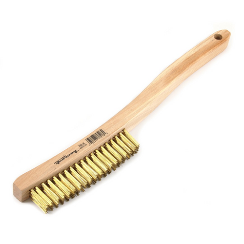 Forney Industries Scratch Brush with Long Handle, Brass, 3 x 19 Rows Forney Industries Scratch Brush with Long Handle, Brass, 3 x 19 Rows
