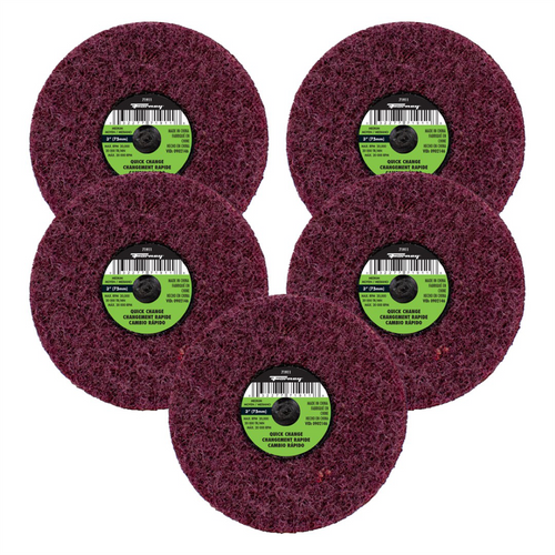 Forney Industries Quick Change Surface Prep Pad, Medium Grit, 3 in (5-Pack of Forney 71911)