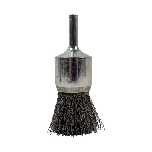 Forney Industries End Brush, Fine Crimped Wire, 1" x .008" x 1/4" Rounded Shank Forney Industries End Brush, Fine Crimped Wire, 1" x .008" x 1/4" Rounded Shank