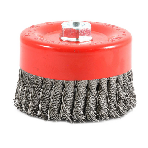Forney Industries Cup Brush, Knotted, 6 in x .020 in x 5/8 in-11 Arbor Forney Industries Cup Brush, Knotted, 6 in x .020 in x 5/8 in-11 Arbor