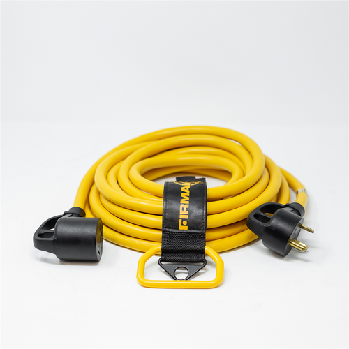 Firman Power Cord TT-30P to TT-30R 25ft Extension 10 AWG and Storage Strap