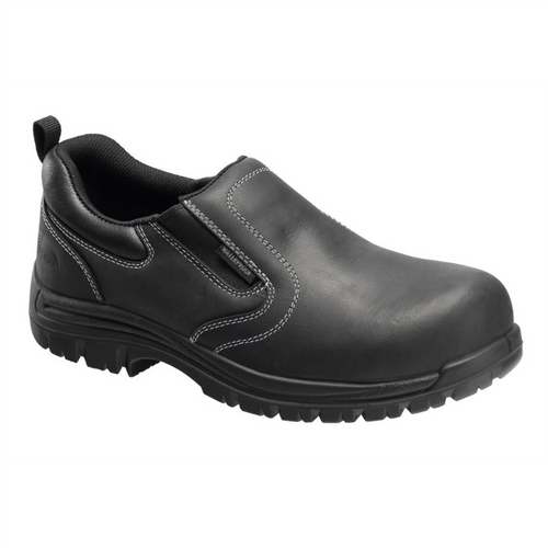 Avenger Foreman Series - Men's Low Top Slip-On Shoes - Composite Toe - IC|EH|SR - Black/Black - Size: 7.5M Avenger Foreman Series - Men's Low Top Slip-On Shoes - Composite Toe - IC|EH|SR - Black/Black - Size: 7.5M