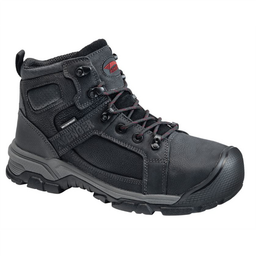 Avenger Ripsaw Series - Men's High-Top Boots - Aluminum Toe - IC|EH|SR|PR - Black/Black - Size: 7M