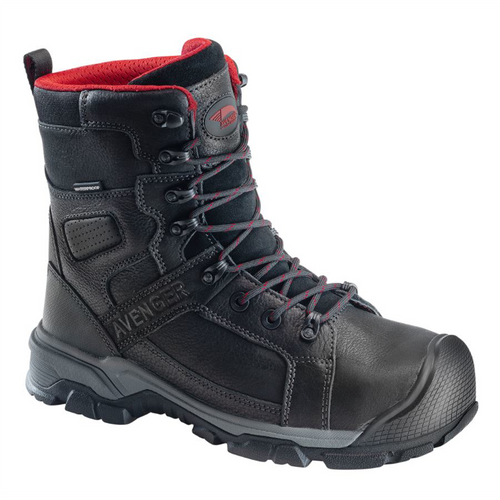 Avenger Ripsaw Series - Men's High-Top 8&rdquo; Boots - Aluminum Toe - IC|EH|SR|PR - Black/Black - Size: 10M