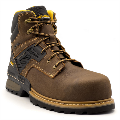 Avenger Work Boots A-MAX DOZER &hyphen; Men�s High Top Boots - Composite - CT|EH|SR|WP  &hyphen; Brown - Size: 8 - E - (Wide)