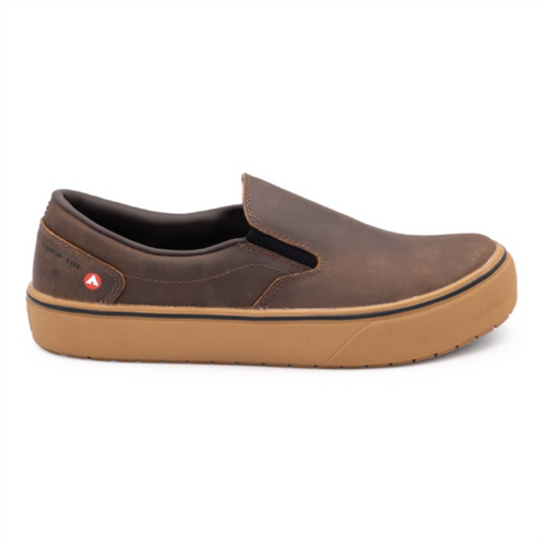 Airwalk AIRWALK - VENICE - Men's Leather Slip On - CT|EH|SF|SR - Buffalo Crazy Horse / Gum - Size: 9 - D - (Regular)