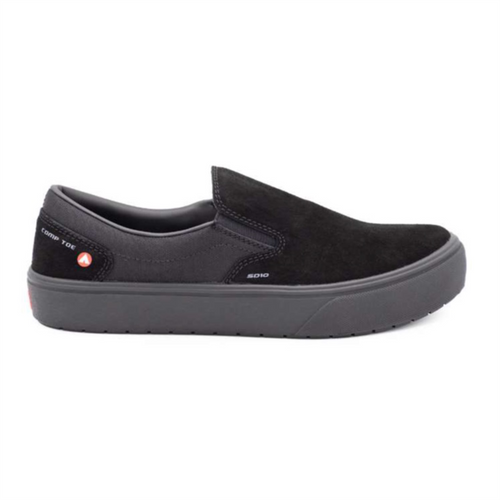 Airwalk AIRWALK - VENICE SD10 - Men's Suede Slip On - CT|SD|SF|SR - Black / Black - Size: 10.5 - 2E - (Extra Wide)