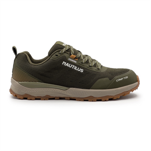 Nautilus Nautilus Safety Footwear - TRILLIUM - Men's Low Top Shoe - CT|EH|SF|SR - Olive - Size: 7 - D - (Regular)