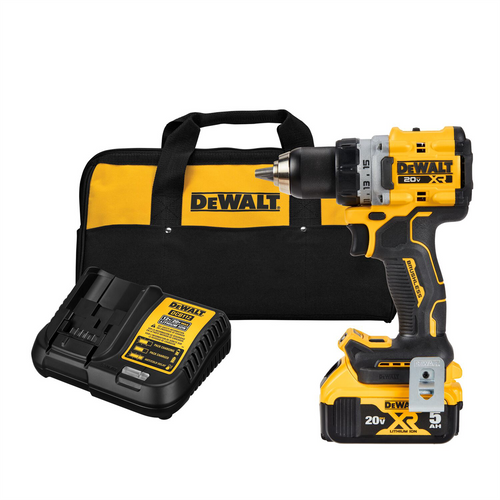 DeWalt 20V MAX XR Lithium-Ion Cordless Compact 1/2 in. Drill/Driver Kit, 20V MAX 5.0Ah Battery, and Charger DeWalt 20V MAX XR Lithium-Ion Cordless Compact 1/2 in. Drill/Driver Kit, 20V MAX 5.0Ah Battery, and Charger