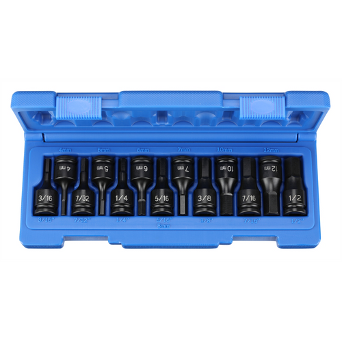 Grey Pneumatic 13 PC 3/8" DR FRACTIONAL & METRIC HEX DRIVER SET