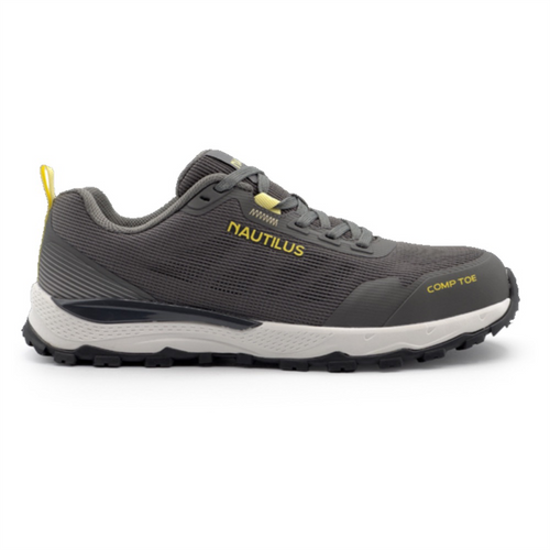 Nautilus Nautilus Safety Footwear - TRILLIUM - Men's Low Top Shoe - CT|EH|SF|SR - Grey - Size: 8 - 2E - (Extra Wide)