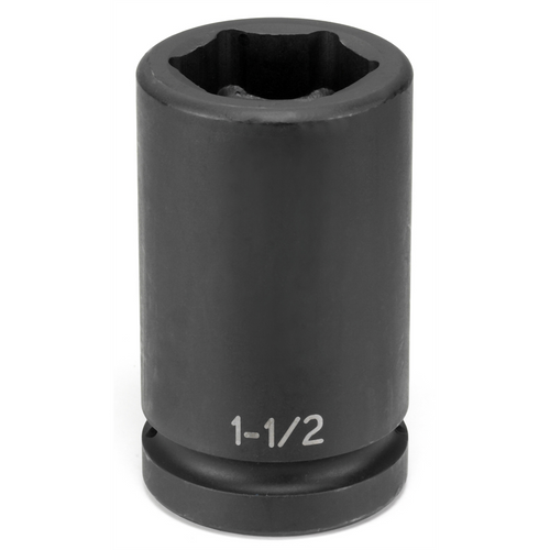 Grey Pneumatic SOC 1-1/2 1"D BDD WHL IMP 6PT BLK