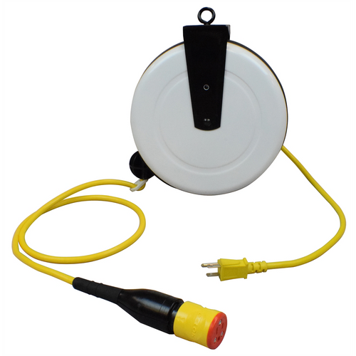 General Manufacturing COMMERCIAL POWER SUPPLY REEL, SAF-T-LOK OUTLET, 40' 16/3 SJTOW 10AMP