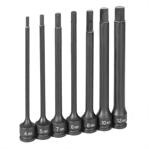 Grey Pneumatic 3/8" DR 7 PC 6" LENGTH METRIC HEX DRIVER SET Grey Pneumatic 3/8" DR 7 PC 6" LENGTH METRIC HEX DRIVER SET