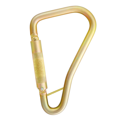 DEWALT Carabiner - Large Self-Locking - Steel - 1/4 Turn - 2" Gate Opening - ANSI DEWALT Carabiner - Large Self-Locking - Steel - 1/4 Turn - 2" Gate Opening - ANSI
