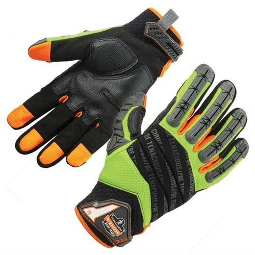 Ergodyne 924 S Lime Hybrid Dorsal Impact-Reduce Gloves Ergodyne 924 S Lime Hybrid Dorsal Impact-Reduce Gloves