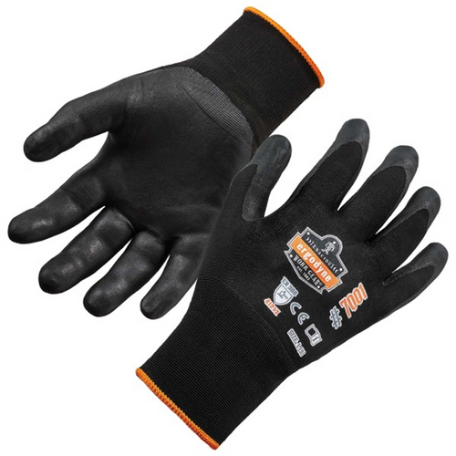 Ergodyne 7001 M Black Abrasion Resis Nitrile-Coated Gloves DSX