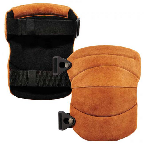Ergodyne 230LTR Brown Leather Knee Pads - Wide Soft Cap Ergodyne 230LTR Brown Leather Knee Pads - Wide Soft Cap