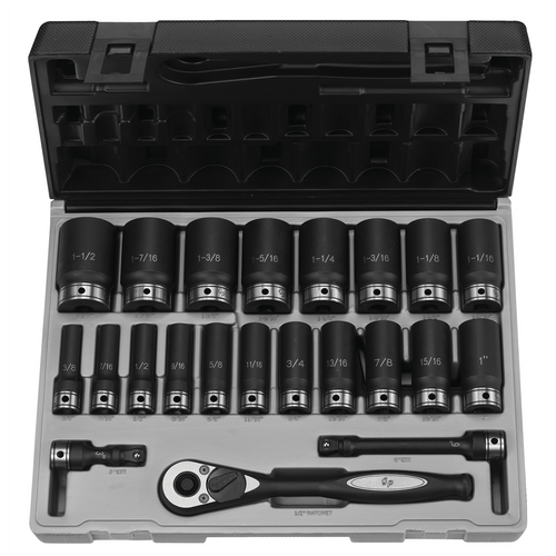 Grey Pneumatic 1/2" Dr. 22pc Fractional Deep Duo-Socket Set - 6 P