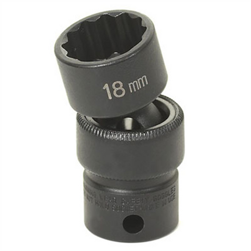 Grey Pneumatic SOC 15MM 3/8D IMP UNIV 12PT BLK