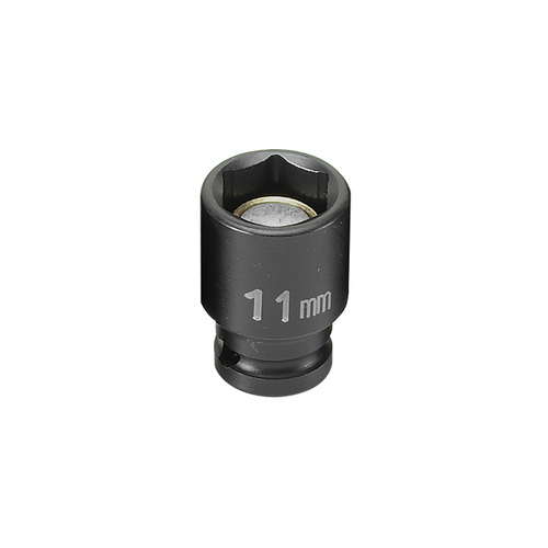 Grey Pneumatic SOC 11MM 1/4D IMP MAG 6PT BLK