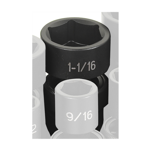 Grey Pneumatic SOC 1-1/16 1/2D IMP UNIV 6PT