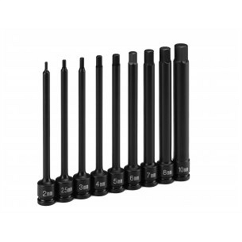 Grey Pneumatic 1/4" Dr. 7 Pc.  4" Length Metric Hex Driver Set