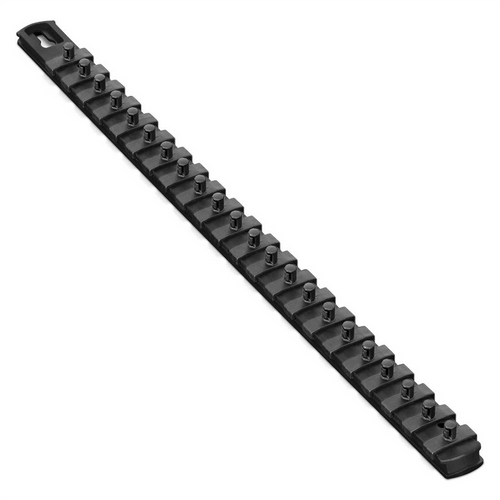 Ernst Mfg. 18 Inch Socket Organizer w/Twist Lock Clips - Black-1/4 Inch