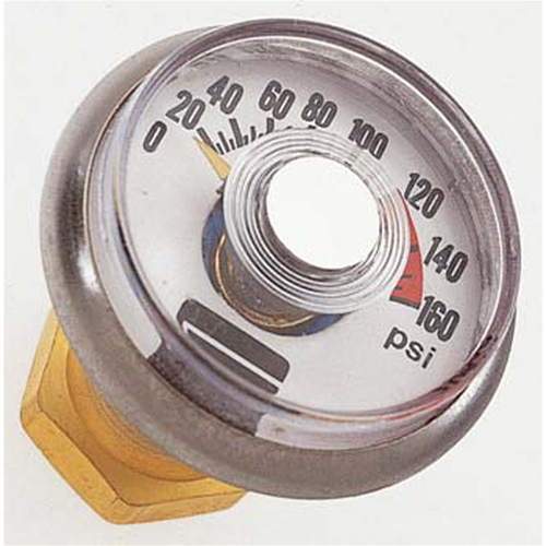Haltec Haltec Large Bore Cap Gauge, 0-160 PSI